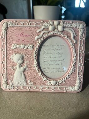 Mother I Love Pink Decorative Picture Frame